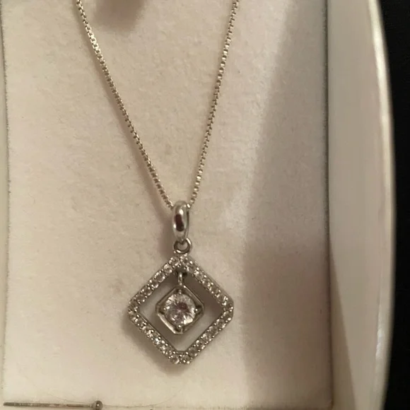 Stirling Silver and Zirconia Necklace - Picture 1 of 4